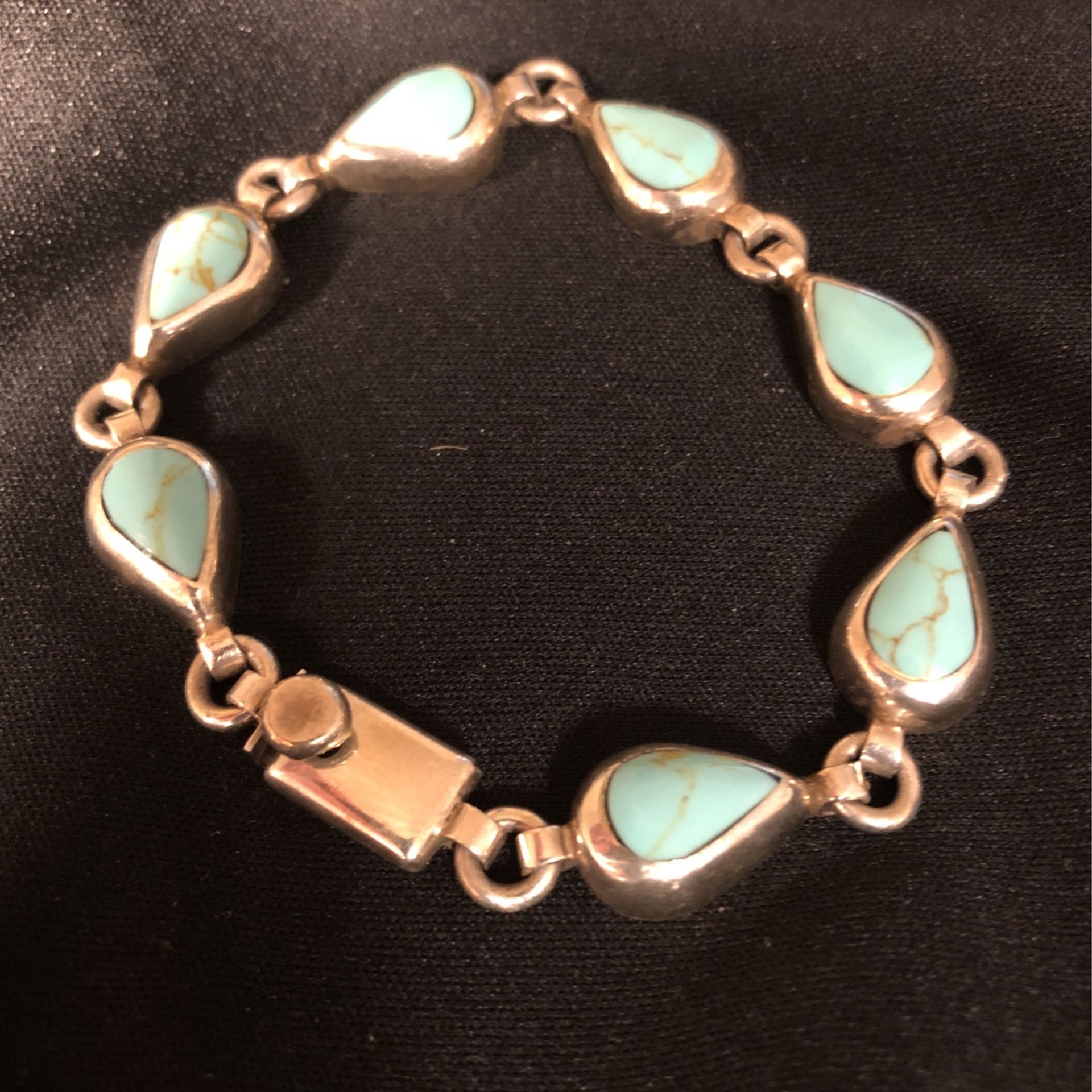 Turquoise Bracelet In Sterling Silver