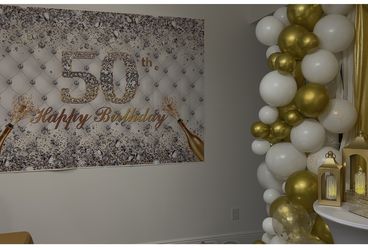 50th Birthday Backdrop 5x7