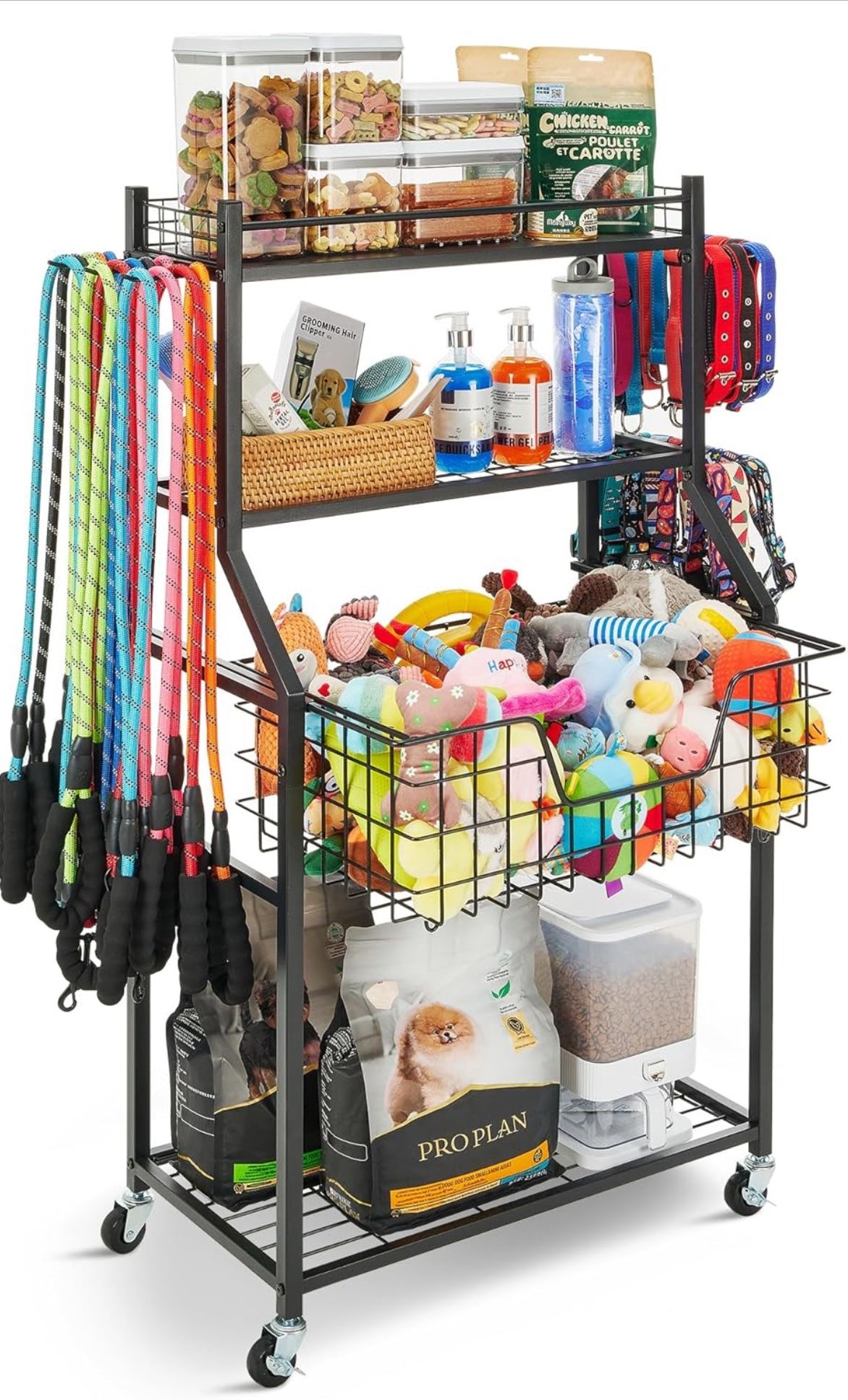 Metal Dog Storage Organizer