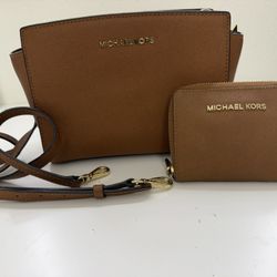 Brown Michael Kors Bag N Wallet 