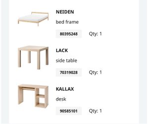 IKEA Bedroom Set (New/fully assembled)