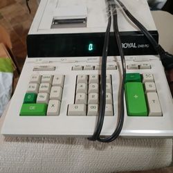 Vintage 1970s R O Y A L248-ptv Print Display Calculator Ad Machine Commercial 120 W Volts And It Works