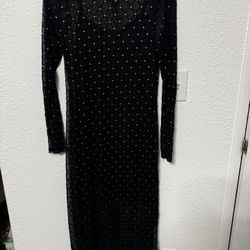 Long Sheer Black Dress 