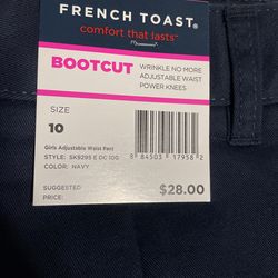 Uniform Girls Navy Blue Pants