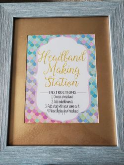 Mermaid Headband Making Sign