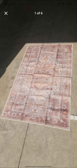 3x5 Vintage Area Rug – Washable, Non-Slip