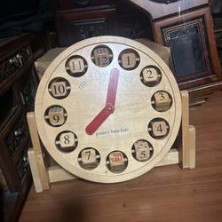 Pottery Ban Kids My First Clock Wooden Toy Clock