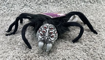 Rare Gemmy Animated Pet Furry Spider Roaming Halloween Animatronic Prop 10"