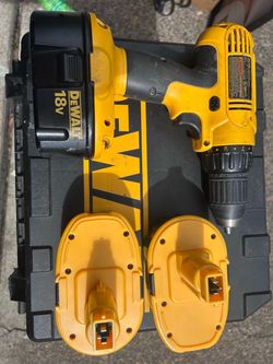 DeWalt 18V Cordless Drill with Two Batteries