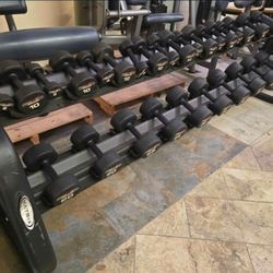 Dumbbells 3lbs - 40lbs plus matrix tier 2 dumbbell rack commercial gym equipment exercise weights