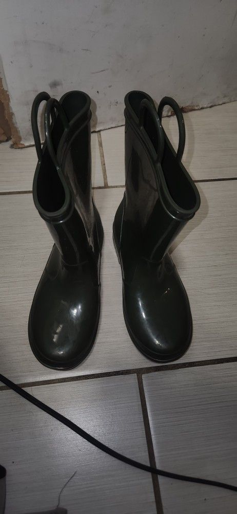Dark Green Rain Boots