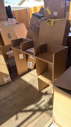 New wood Grain Bookcase Shelf Unit