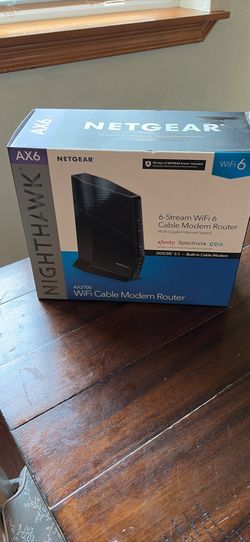 Netgear Nighthawk AX6 WiFi Cable Modem Router