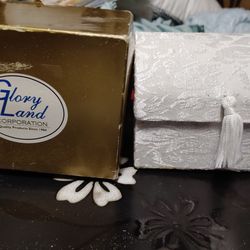 3 spun glass angel worry box