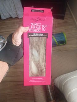 Seamless clip in hair extensions