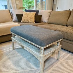 Antique’y Chippy Paint/Cushioned Coffee Table