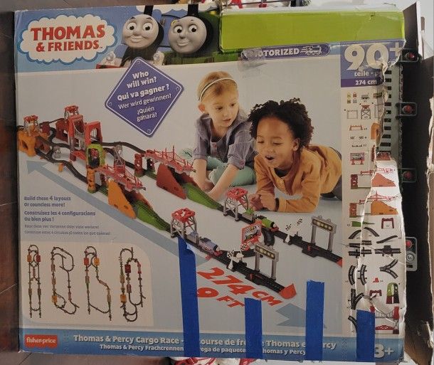 Fisher-Price Thomas & Friends TrackMaster Thomas & Percy's Cargo Race Train Set