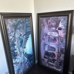 Large Beautiful Paintings 55.5 X 31 In