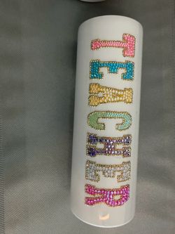 Teacher rhinestone tumbler
