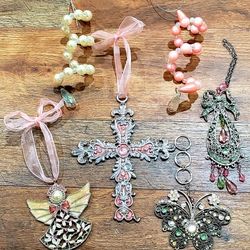 Hobby Lobby Baby Pink & Pearl Spring Hanging Ornaments $5 for ALL
