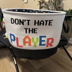 Large round foldable storage bin