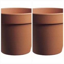 Pair Set Of 2 Extra Large Terra Cotta Clay Plant Pot/ Plant Planter/ Flower Pot 