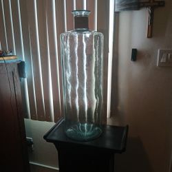 Beautiful VINTAGE  Huge Floor Clear Bottle