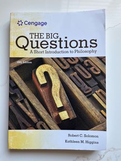 Philosophy book | The Big Questions, A Short Introduction to Philosophy