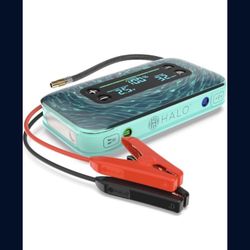 5-in-1 jump starter, power bank, air compressor, solar generator in tiny one pack! HALO Bolt Air +, Portable Vehicle Jump Starter with Ai