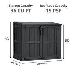 Brand New Horizontal Resin Storage Shed with Lockable Door, Floor, Locking Latch, Tool Organizer $240  📍 Warehouse Address: 2745 Boone St Columbia, S