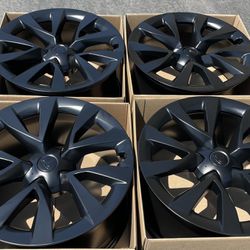 20” Tesla Model X factory wheels rims satin black new plaid