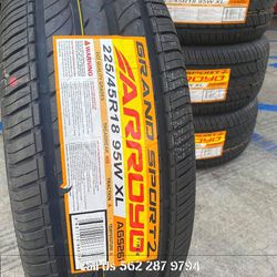 225/45r18 new tires including install and balance