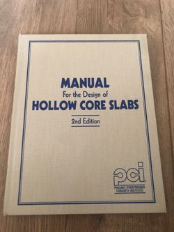 Manual for the design of Hollow Core Slabs