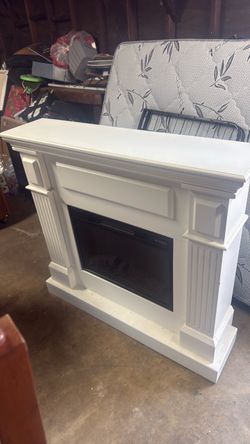 Electric Fireplace Heater with Mantel
