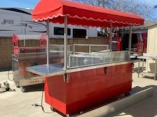 red catering cart