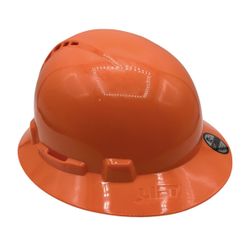 LIFT SAFETY Briggs Vented Full Brim Hard Hat Helmet Orange HBFC-20HO