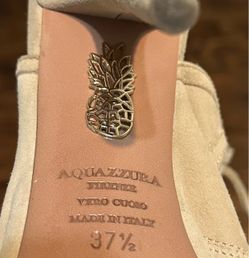 Aquazzura Firenze Suede Heels Size 37.5