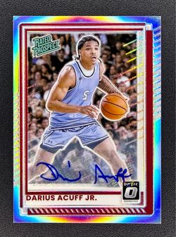 2025-26 Donruss Darius Acuff Jr. Optic Auto Silver Holo Rookie RC /99 Razorbacks