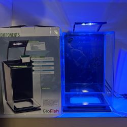 GloFish Desktop Cycle Light And Hidden Filtration Aquarium Kit, 5 Gallon
