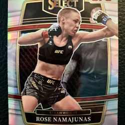 Rose Namajunas 2022 Panini Select UFC #77 SILVER PRIZM! 