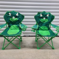 Folding Chairs-Kids Camping Chairs - Firefly - Chip The Dinosaur 