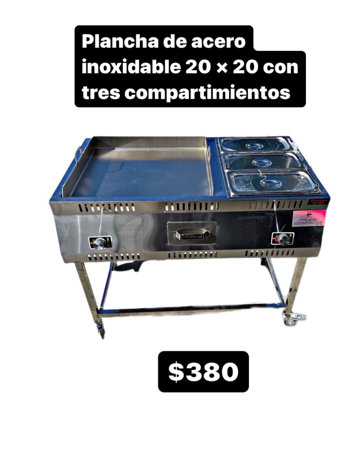 Taquiza Grill, Plancha Para Tacos Con Vaporera Steamer With Griddle