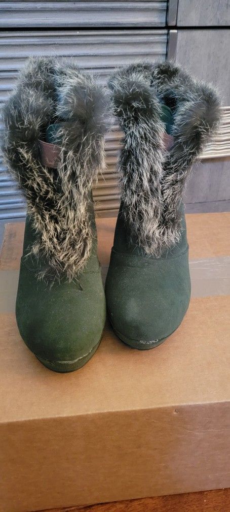 Fur Heel Boots