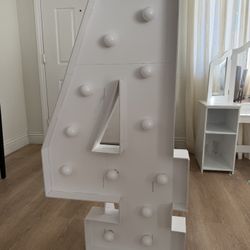 Cardboard 4 Birthday Marquee Letter