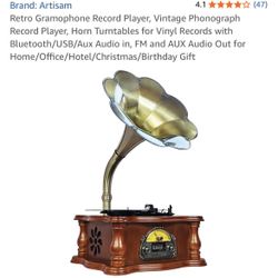 Vintage Style Record Player