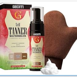 Foaming Sunless Tanner, Self Taning Mousse, Instant Tan, Streak-Free,Quick-Dry Formula for a Natural, Vegan Watermelon Scented Tanning Mousse for Flaw