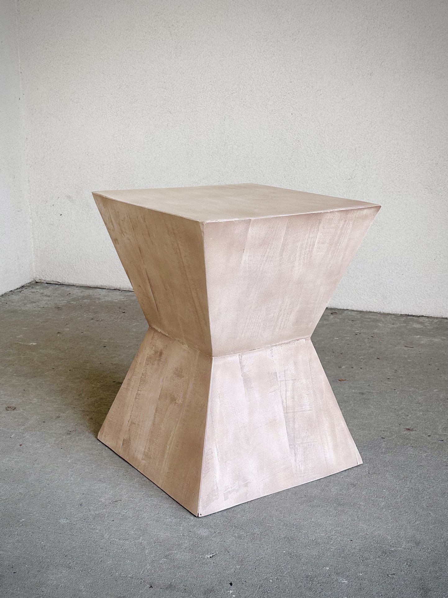 Wooden Cubic End Table 