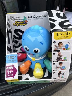 Baby Einstein Ocean Explorers 4-in-1 Go Opus Go Crawl & Chase Activity Infant Baby Learning Toy, Ages 3+ Months