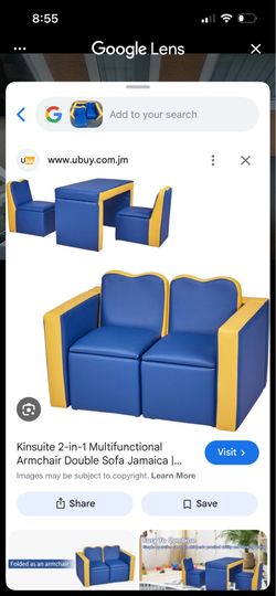 2-in1 children’s sofa, storage and table set!
