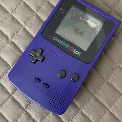 Game Boy Color Handheld Console Grape with Extra Shell 